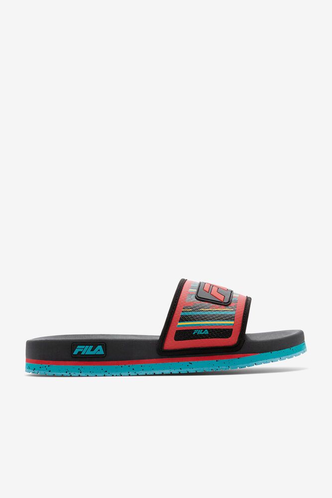 Fila Sandals Lunar Slide Mens Black - India GKW-673950